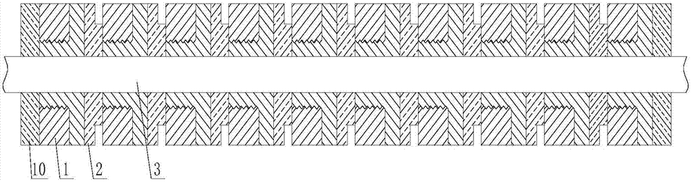 隔膜分切機上用的可調節(jié)幅寬的間隔環(huán)裝置的制作方法 隔膜分切機上用的可調節(jié)幅寬的間隔環(huán)裝置的制作方法