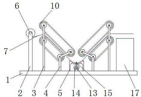 一種防止翹起的PET鐳射復(fù)合膜用分切機(jī)的制作方法 一種防止翹起的PET鐳射復(fù)合膜用分切機(jī)的制作方法