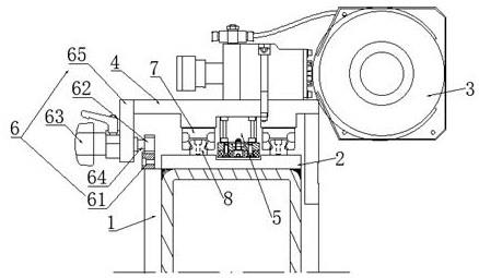 一種復(fù)卷機的圓刀鎖緊裝置的制作方法 一種復(fù)卷機的圓刀鎖緊裝置的制作方法