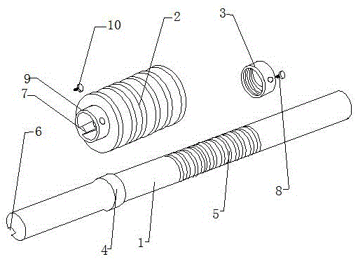 一種用于膠粘帶全自動(dòng)分切機(jī)的傳遞蝸桿組件的制作方法 一種用于膠粘帶全自動(dòng)分切機(jī)的傳遞蝸桿組件的制作方法