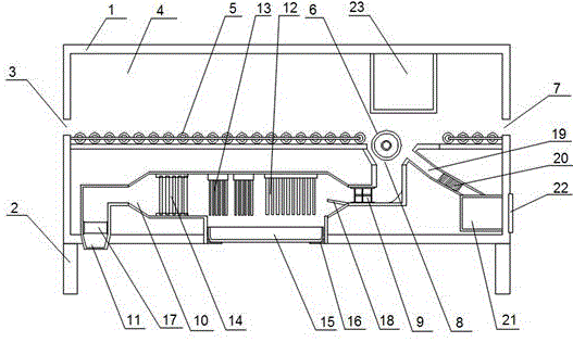 一種復(fù)合內(nèi)襯紙分切機(jī)高效除塵裝置的制作方法 一種復(fù)合內(nèi)襯紙分切機(jī)高效除塵裝置的制作方法