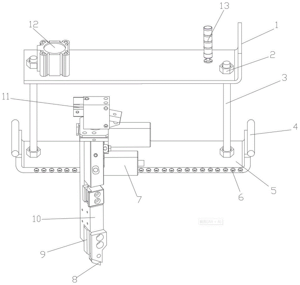 一種可伸縮的分切機氣動刀架的制作方法 一種可伸縮的分切機氣動刀架的制作方法