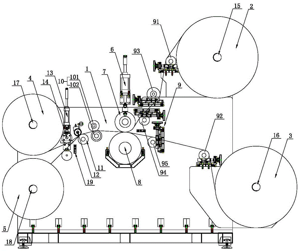 一種電磁感應(yīng)加熱貼合分切機的制作方法 一種電磁感應(yīng)加熱貼合分切機的制作方法