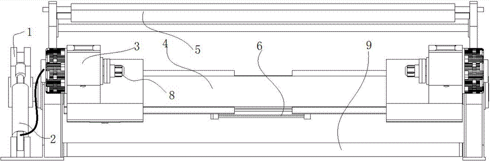 一種帶有膨脹式夾頭的全自動(dòng)原紙分切機(jī)的制作方法 一種帶有膨脹式夾頭的全自動(dòng)原紙分切機(jī)的制作方法